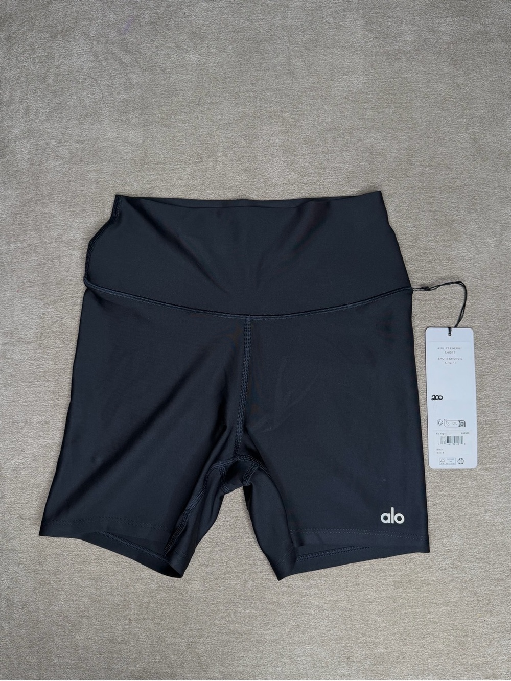ALO Yoga Airlift Energy Black High-Rise Bike Shorts